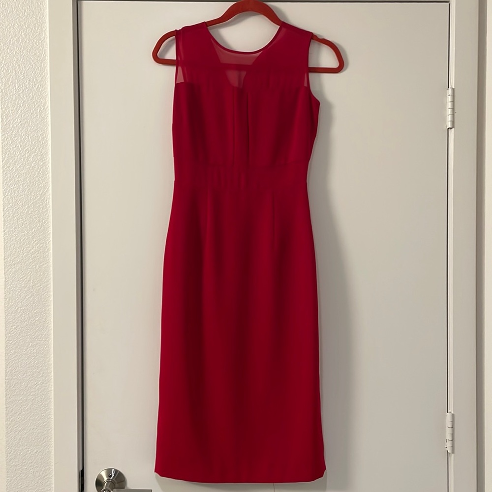 Nwot Marc New York Andrew Marc Red Midi Dress - image 1